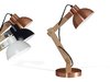 Lampara de escritorio / mesa E27 apto led madera y metal en cobre con cable textil Dbr.65 - comprar online