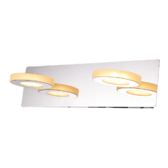 Luminaria aplique de pared 2 luces base cromo LED MRK.114 - comprar online
