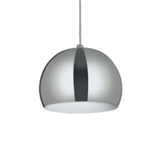 Colgante de 1 luz E27 media esfera de metal Blanco / Negro /platil (consultar platil)VGN.16 - Luz y Forma