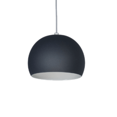 Colgante de 1 luz E27 media esfera de metal Blanco / Negro /platil (consultar platil)VGN.16 - comprar online