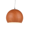 Colgante de 1 luz E27 cuerpo esfera diseño minimalista terminacion simil madera MRK.59