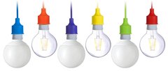 Colgante para lampara E27 globo cable textil varios colores Dbr.23 - comprar online
