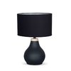Lampara de mesa / Velador de 1 luz E27 con pantalla cilindrica diseño retro terminacion cobre / blanco / negro / platil LDS.32 - comprar online