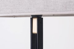 Lampara de mesa / escritorio / velador de 1 luz E27 diseño minimalista con pantalla de lino terminacion blanco / negro con detalles en cobre / bronce / platil / cromo MFN.20 - Luz y Forma