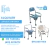 Alquiler Silla comoda sanitaria con ruedas Acero PLEGABLE KY696 - comprar online