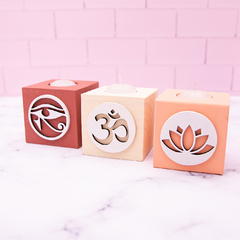 Portavelas Cubo de Colores - comprar online