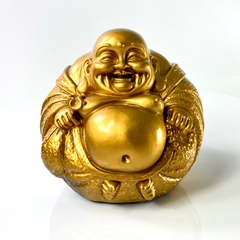 Buda de la abundancia Oro Yeso