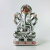 Ganesha Grande Plateado Figura Yeso