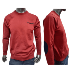 5457 - Sweater Escote Redondo con Bolsillo y Pitucon