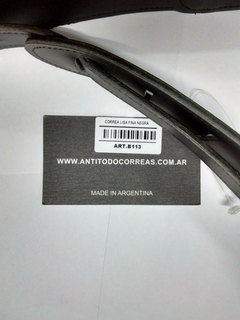 Antitodo B113 Correa Lisa Fina Color Negro Cuero Guit/bajo - comprar online