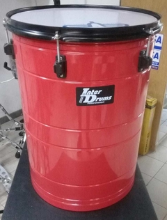 Interdrums ID-S16 Surdo Metalico 16'' Pintado Color Rojo