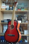 Radalj Guitarra Criolla 4/4 Color Rojo C/ Funda Cubrepolvo
