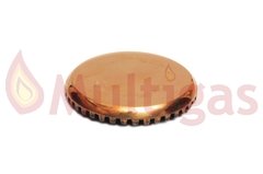 TAPA BRONCE MECHERO COCINA LONGVIE. GRANDE PULIDA 2000