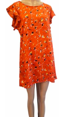 Vestido corto de seda.