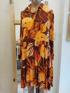 Vestido Paisana de fibrana flores en internet