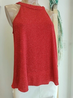 Top Lurex Elastizado Escote Americano