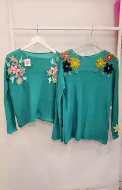 Sweater Ankara (mohair bordado) - tienda online