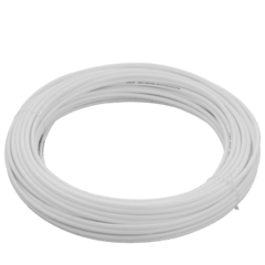 Mangueira atóxica de polietileno 6,35mm branca fina para purificadores diversas marcas (1,0 metro)