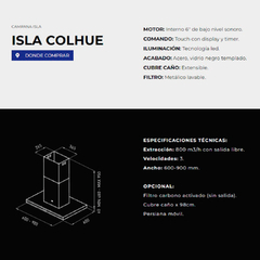 CAMPANA TST ISLA COLHUE 90 - TU COCINA
