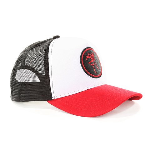 Boné Trucker Vermelho e Branco - Comprar em Redbuck