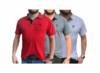 Kit Camisas polo/ Branca,Vermelha e Cinza - comprar online