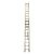 Escalera Extensible Fibra De Vidrio 2x10 Peldaños 314/528 Cm