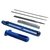 Set Juego Limas X 6 Piezas Redonda Plana Guía Altura Mango