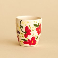 Vasito para Té (Gobelet) Flores Rojas