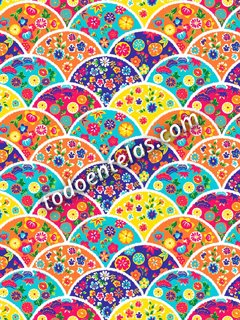 Gabardinas Estampadas - Bubble Flowers