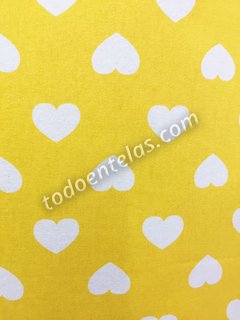 Gabardinas Estampadas - Linea Antartica - Yellow Hearts