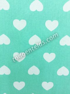 Gabardinas Estampadas - Linea Antartica - Aqua Hearts