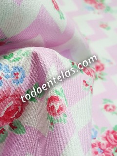 Pique Estampado - Shabby Pink en internet