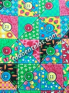 Gabardinas Estampadas - Button Patchwork