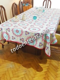 Mantel de Gabardina Estampado - Aqua Rings