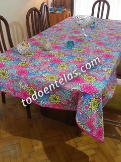 Mantel de Gabardina Estampado - Purple Wreath