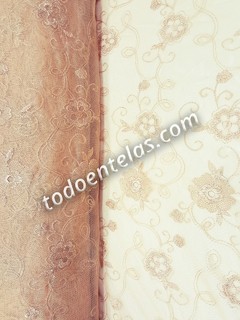 Tul Bordado - Golden Flowers - comprar online
