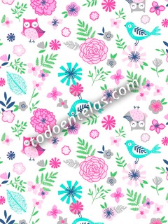 Pique Estampado - Pink Blue Shack