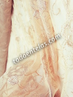 Imagen de Tul Bordado - Golden Flowers