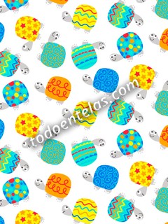 Pique Estampado - Bluellow Turtle´s