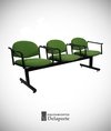 Tandem 3 sillas con apoya brazo