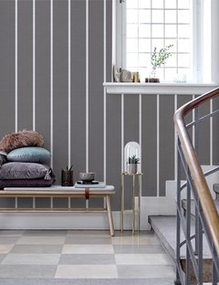 Wallpaper Listra Gris Oscuro 2329-1 - comprar online