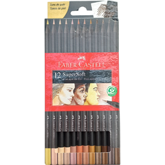Lapices SuperSoft Faber x 12 Colores Tonos Piel
