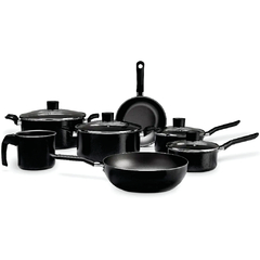 Set de Ollas y Sartenes Antiadherente 7 piezas Brinox EBONY