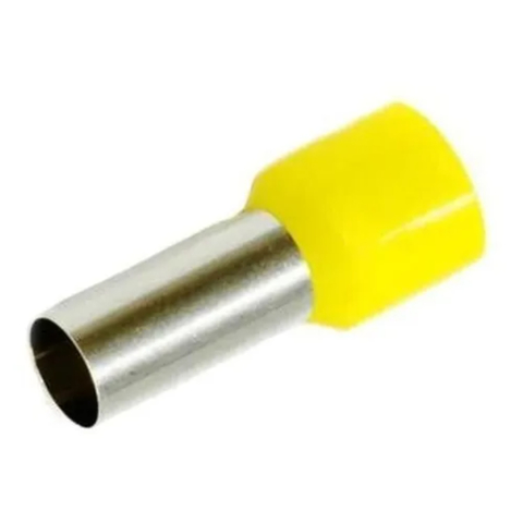 terminal tubular ilhos amarelo medida 6,0mm