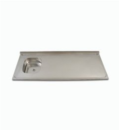 Mesada Acero Inoxidable 1.60mts C/bacha Simple Cod.16308