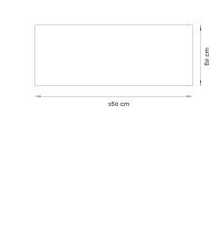 Mesada Cocina Acero Ciega (1,60mts X 0,62 Cm) Mod.16900 - comprar online