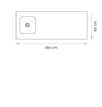 Mesada Cocina Acero (1.20mtsx 0,62 Cm) Mod.12308 C/bacha - comprar online