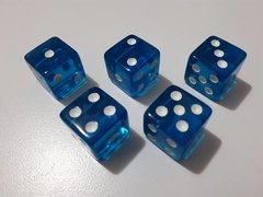Paquete de 10 dados azules 16 mm