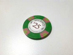 Rollo 25 fichas de Poker Milano Arcilla Compuesta "$25" - comprar en línea