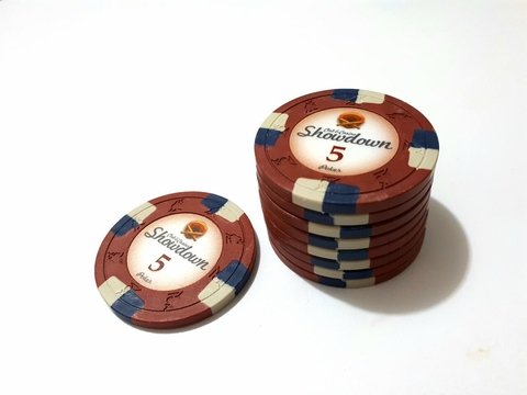 Rollo 25 fichas de Poker Showdown Denominación "$5"